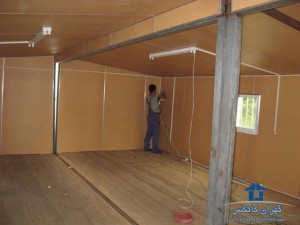 نمای داخلی کانکس  چند قلو جهت اضافه بنا